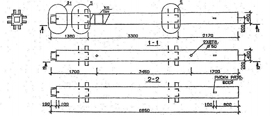 Колонна 2КН 33.69-7 Серия 1.020.1-2с/89